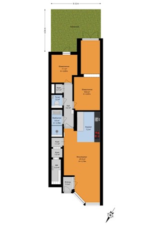 Floorplan - Copernicuslaan 58, 2561 VJ Den Haag